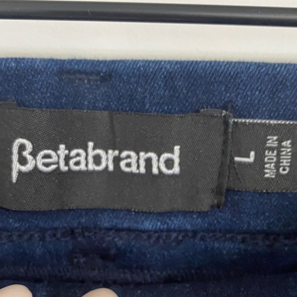 Betabrand Denim Bootcut Yoga Pants in Dark Wash, Womens Size Large - Picture 5 of 5